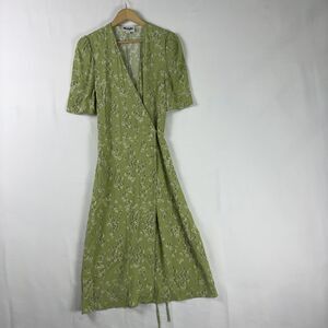 Rouje | Dresses | Rouje Paris Gabin Green Floral Print Wrap Midi Dress Size  36 | Poshmark
